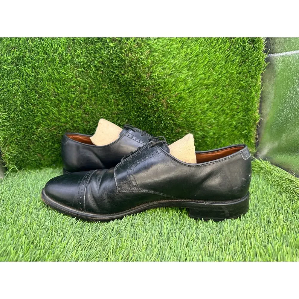 Allen Edmonds Clifton 3308 Derby Dress Shoes Men's 7.5 Black Leather Cap Toe